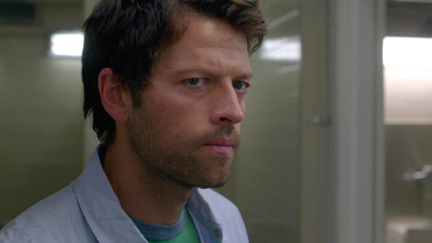 Cas at the church's men's shelter. Cas at the church's men's shelter.